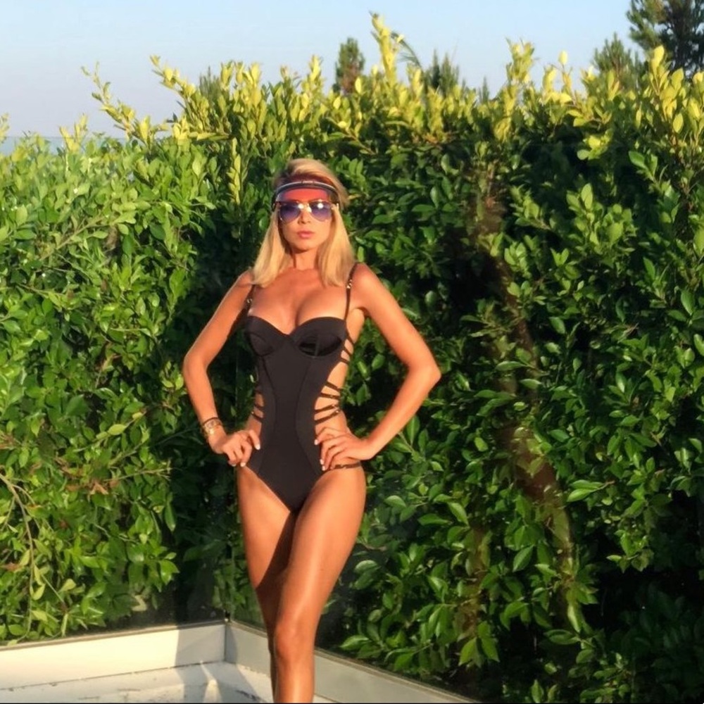 Agent Provocateur Black Strappy One-Piece Swimsuit